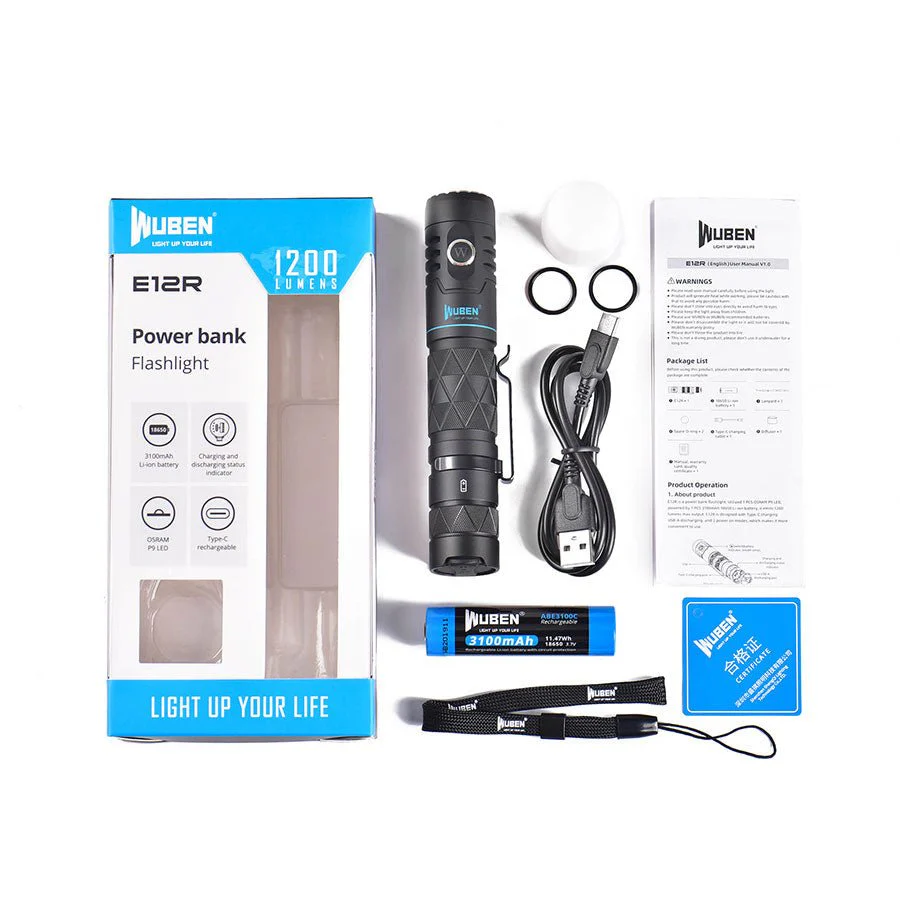 E12R 1200 Lumens Power Bank Flashlight - Image 7