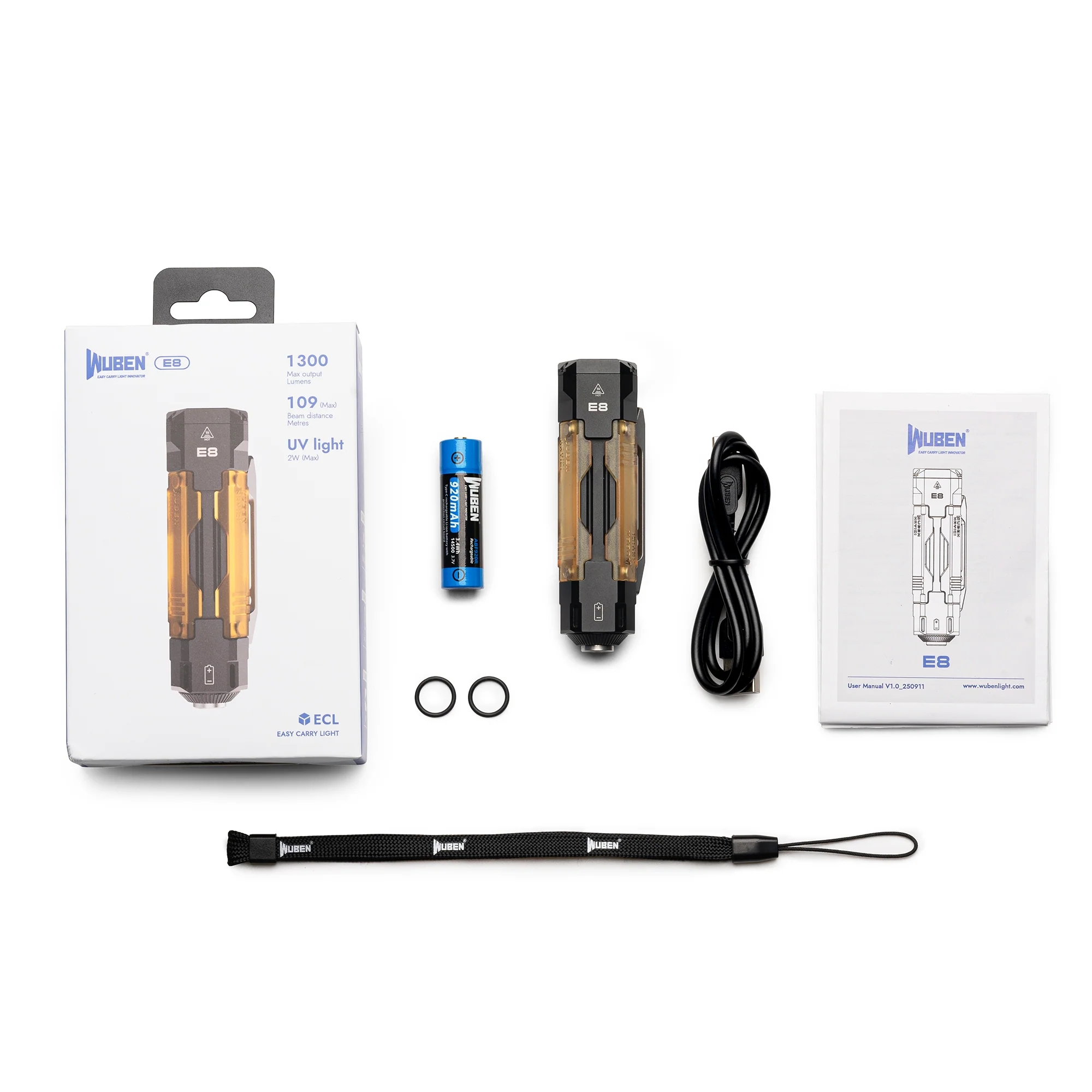 Wuben E8 Compact Magnetic Modular EDC Flashlight - Image 15