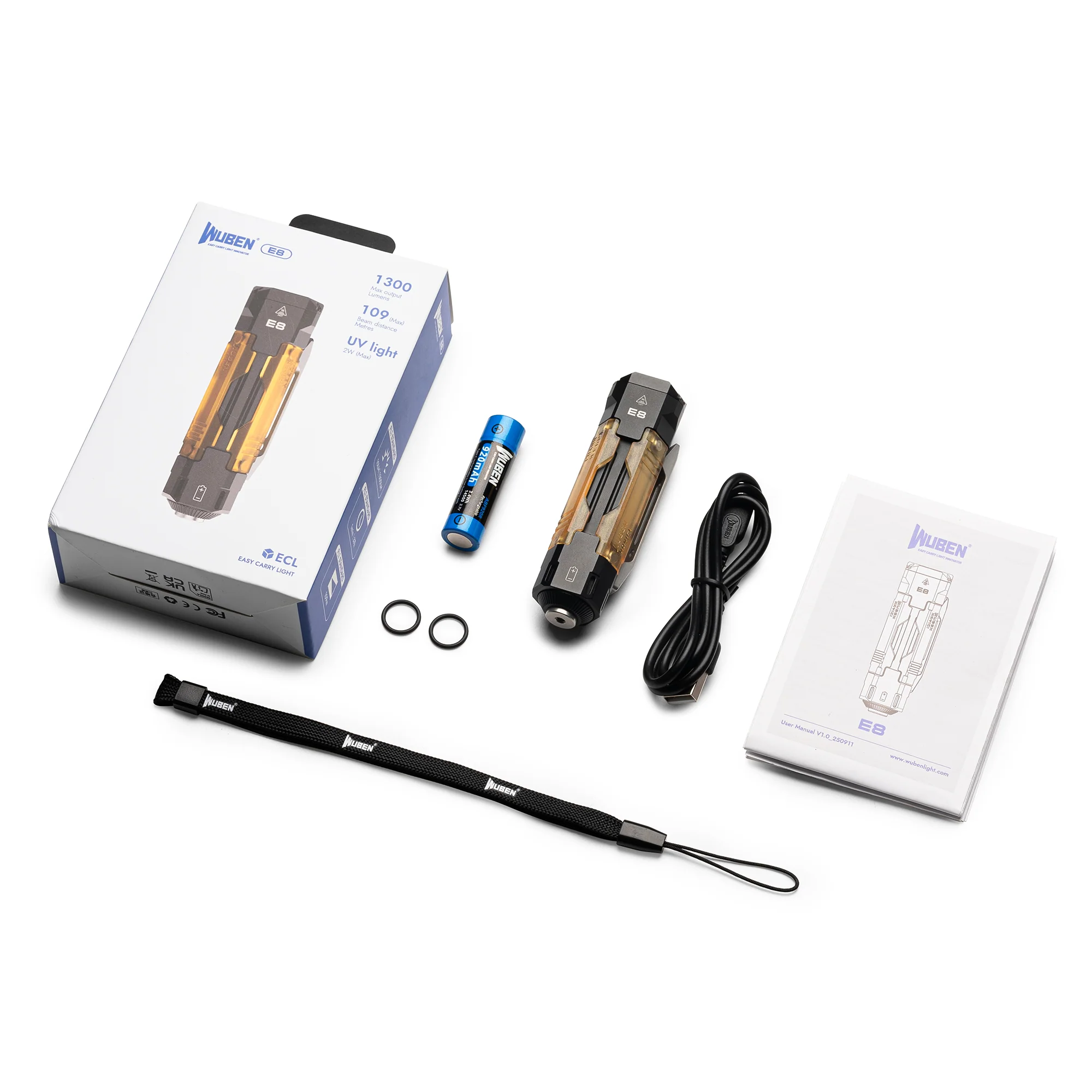 Wuben E8 Compact Magnetic Modular EDC Flashlight - Image 16