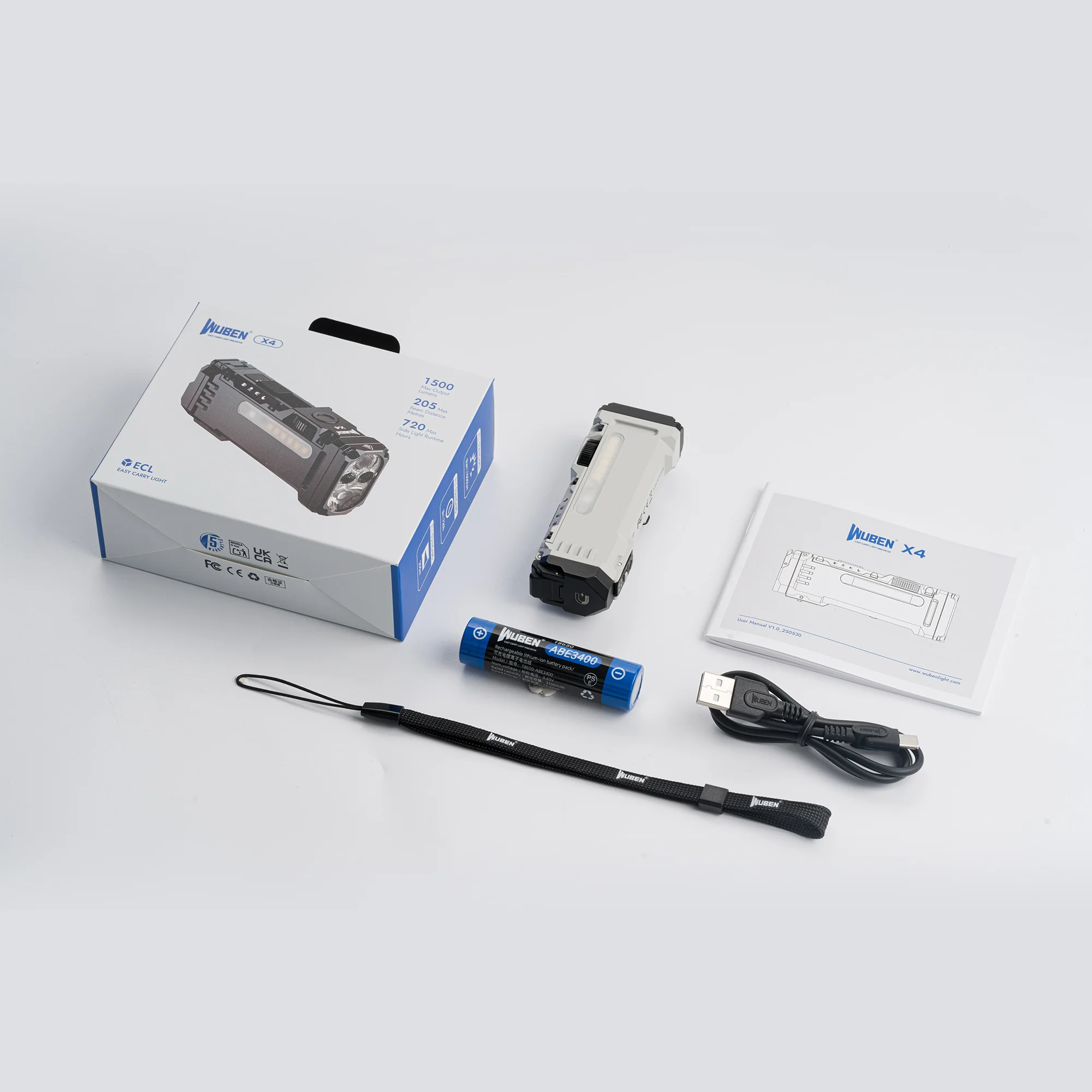 Wuben X4 Compact Multi-Function 1500 Lumen Flashlight - Image 30